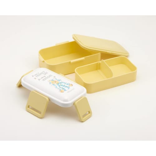 Skater Antibacterial Soft-Serving Dome-Shaped Lid, Two-Tier Lunch Box, 600ml, Disney Fluffy Winnie-the-Pooh Design, Made in Japan, PFLW4AG-A