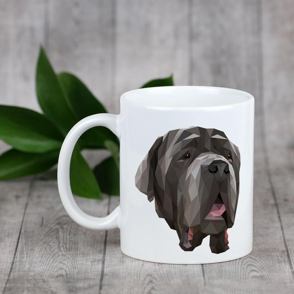 Mastif Neapolitański, Neapolitan Mastiff, Mastino Napoletano -Kubek Ze Zdjęciem I Napisem Geometryczny Pies Art-Dog