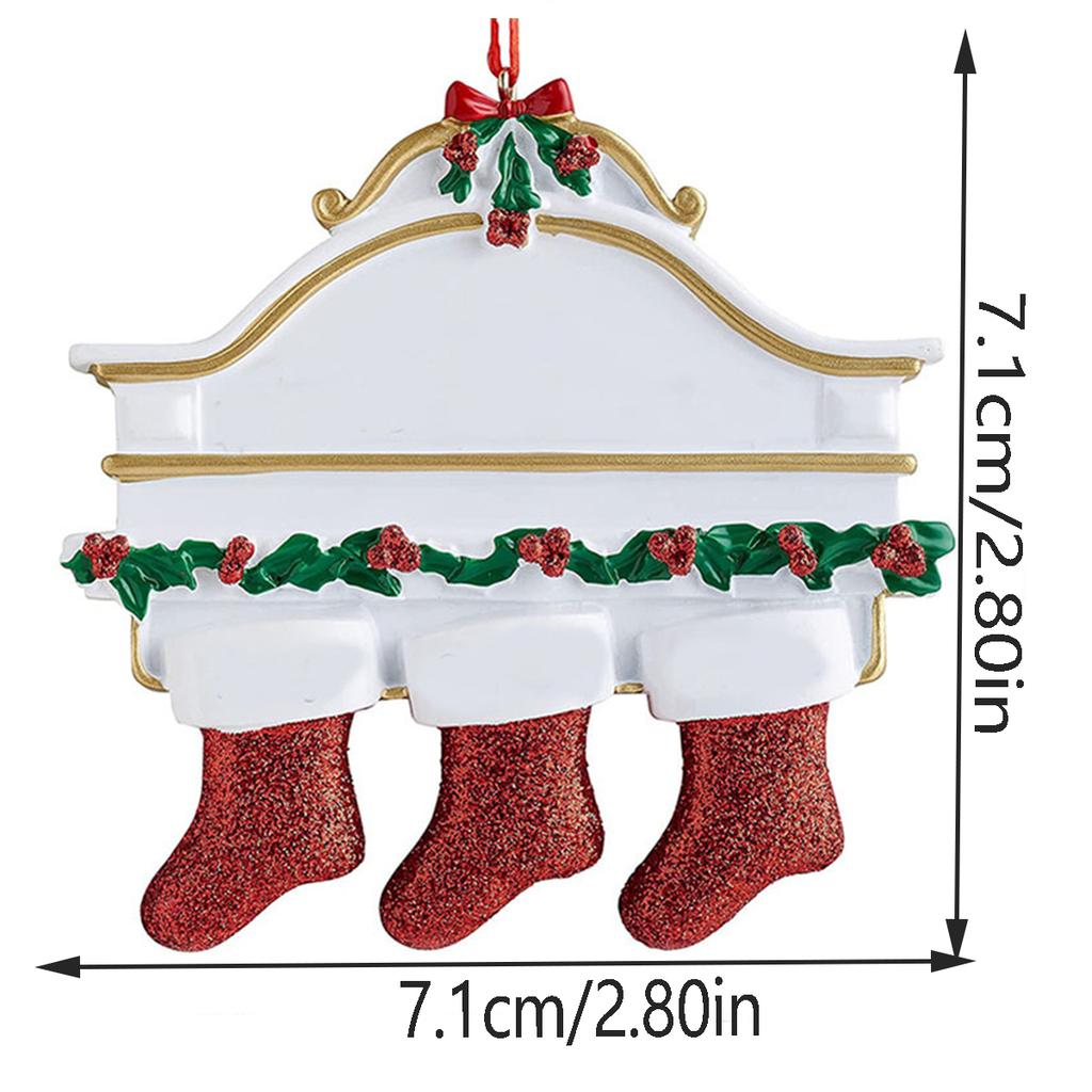 Creative Resin Christmas Socks, Home Nameplate DIY Pendant, Christmas Pendant, Christmas Tree Decoration (Can Write)