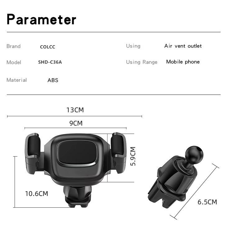 Universal Gravity Car Phone Holder for Air Vent - Stable and Durable