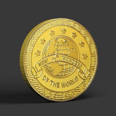 Seven Major Civilizations Commemorative Medals, Cultural Heritage, Tourist Souvenirs, Great Wall, Pyramid, Creative Gold Coins, Gifts