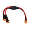 XT60 Verlängerungskabel Buchse zu doppeltem Stecker Adapter für Elektrofahrzeuge und Solaranlagen Einfach zu installieren