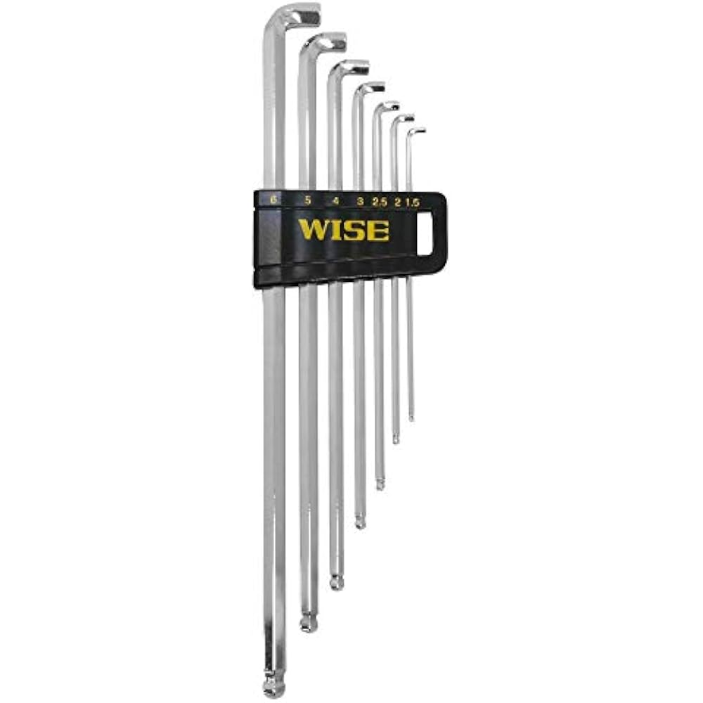 WISE (WISE) Ball Point Hex Wrench 1.5/2/2.5/3/4/5/6mm Long Extremely Short SBGTL-700 7 Pack