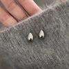 Tibetan Silver Mini Water Drop Stud Earrings for Women Minimalist Classic Fashion  Personality Accessories