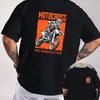 Off-Road Ignition Digital Motorcycle Double Sided Print T-Shirt Men's Summer Short-sleeved Round Neck Casual Streetwear Tops Tee