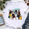 Summer O Collar Casual T Shirt Tops Fashion Lady Friends Travel Graphic Tshirt Women Cute Cartoon Holiday T Shirt Femme