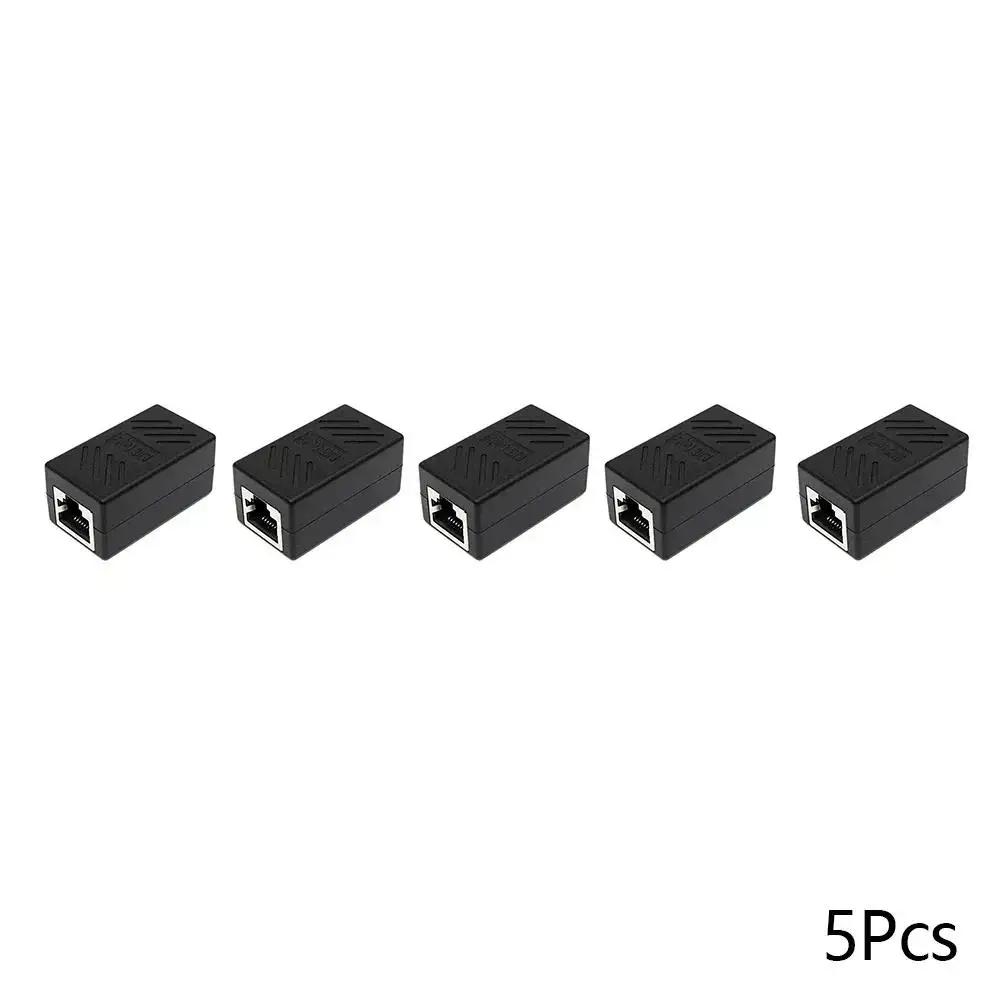 1/5/10/20PCS RJ45 Coupler Ethernet Extender 1000Mbps LAN Connector Cat6/Cat5e Ethernet Cable Extender Adapter Female to Female