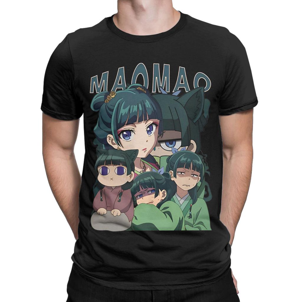 Maomao Anime T Shirts Men Women's 100% Cotton Humorous T-Shirts Crewneck The Apothecary Diaries Tees Short Sleeve Tops Gift Idea