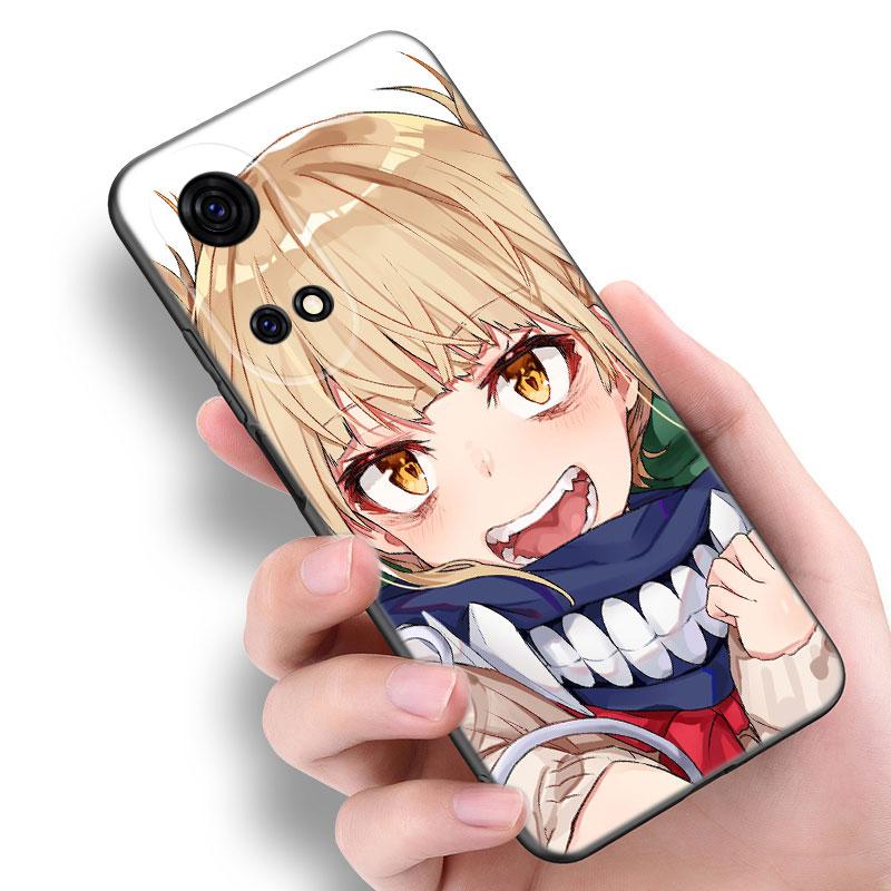 Coque de téléphone noire Anime Himiko Toga pour Huawei Honor 70 90 Lite X40 GT X50 i X5 + X6A X6S X7A X8A X8B X6 X7 X8 X9 4G X9A X9B 5G
