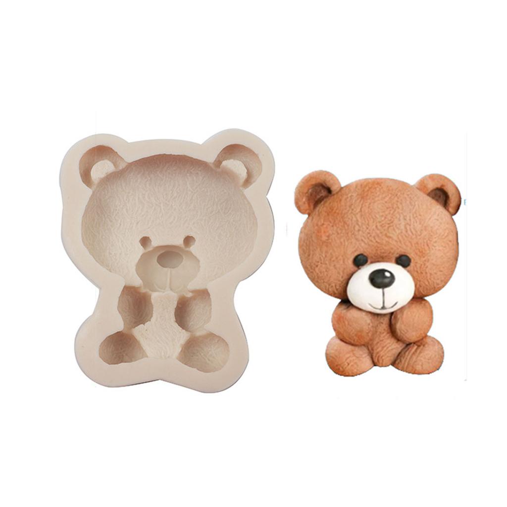 Silicone Fondant Molds Chocolate Mould Silicone Cake Moulds Bear Shaped Silicone Material Baking Gift for Baking Lover