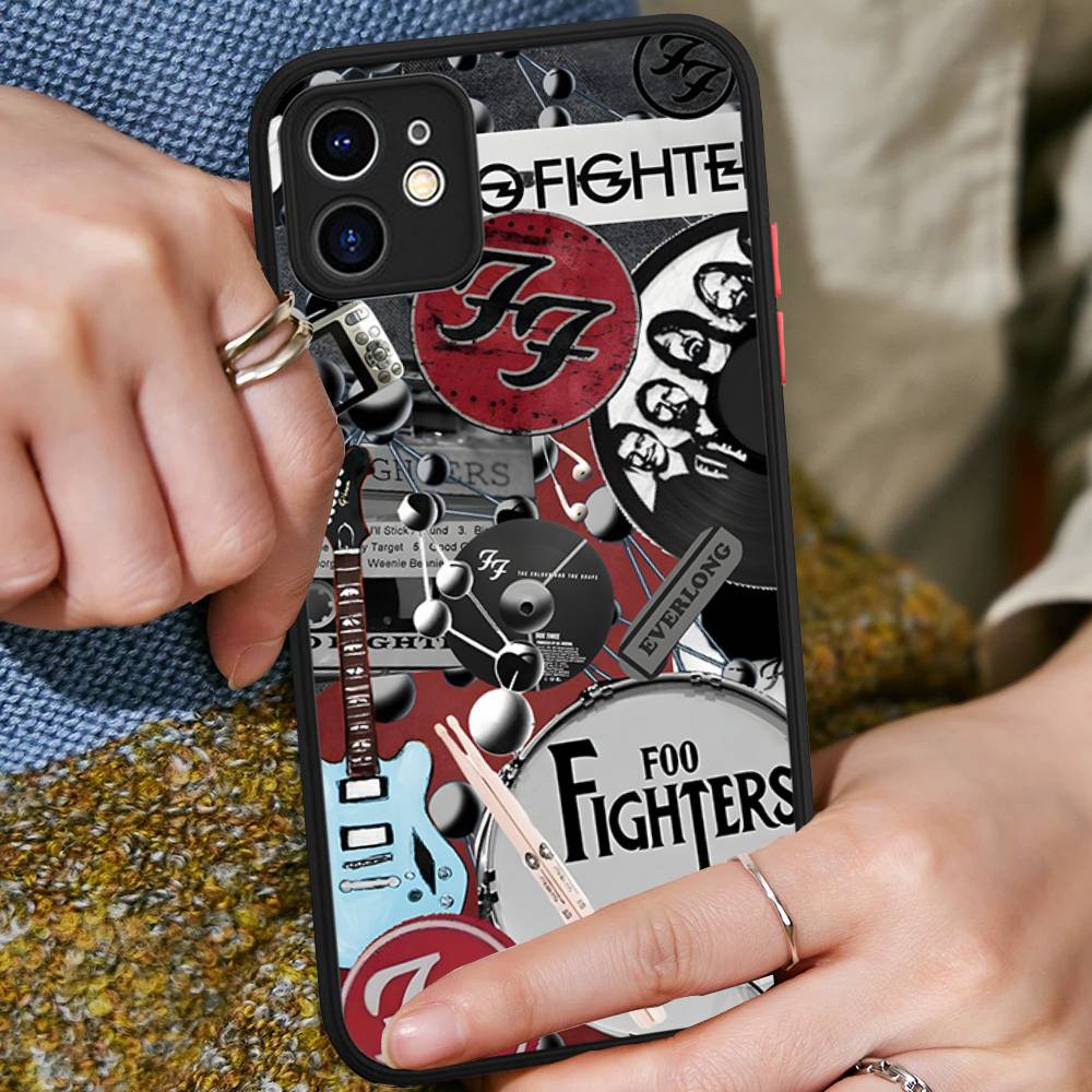 F-FOO FIGHTERS For Silicone Matte Phone Case For IPhone 16 Pro Max 15 14 13 12 11 X XS MAX