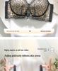Chinese Style Embroidered Push-Up Bra for Small Busts – Lift & Adjust Front Closure, Anti-Sagging, Seamless, Side-Fat Gather
