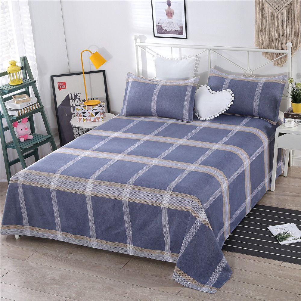 Bed Sheet Single Piece Sanded Skin-friendly Home Dormitory Bed Sheet Single Double Bedding Bedspread Mattress Cover