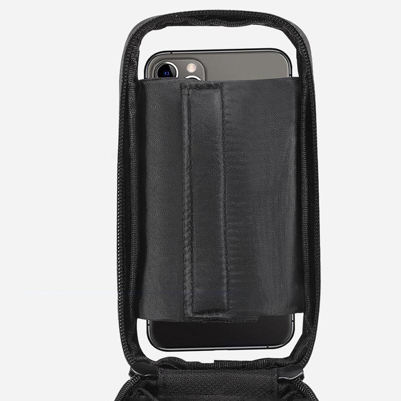 West Biking 7,0 Zoll Fahrrad-Telefon-Touchscreen-Tasche, reflektierende Oberrohrtasche aus Eva-Hartschale, wasserabweisende Vorderrahmentaschen