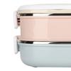 Round Shape Stainless Steel Lunch Box Stackable Design Thermal Food Container  For Office
