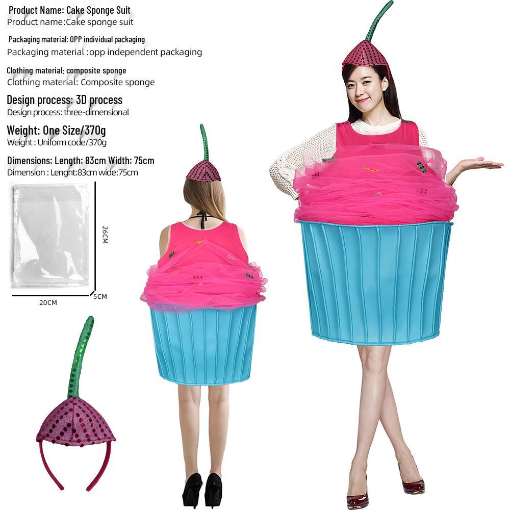Kids' Halloween Cosplay Ice Cream Cupcake Costume