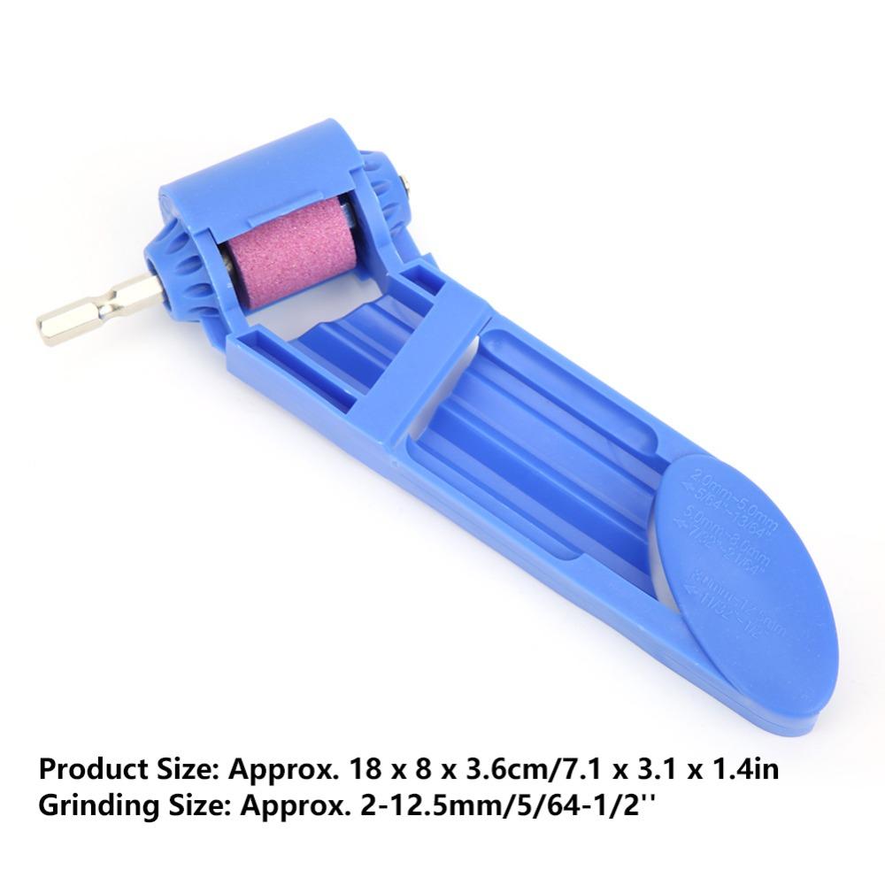 2pcs Blue /OrangeColor Portable Drill Bit Sharpener Drill Polishing