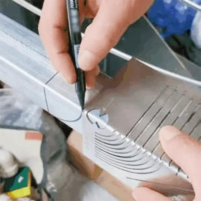 Bogenmarkierungswerkzeug Präzisions-Flexwinkel Aluminiumlegierung Gehrungswinkel Messlineal Multifunktionales Markierlinien-Messwerkzeug Lineal
