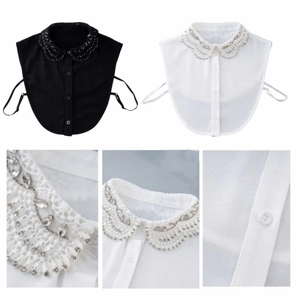 Elegant Fake Collar White Color Blouse Collar Versatile Detachable Collar  Women Apparel