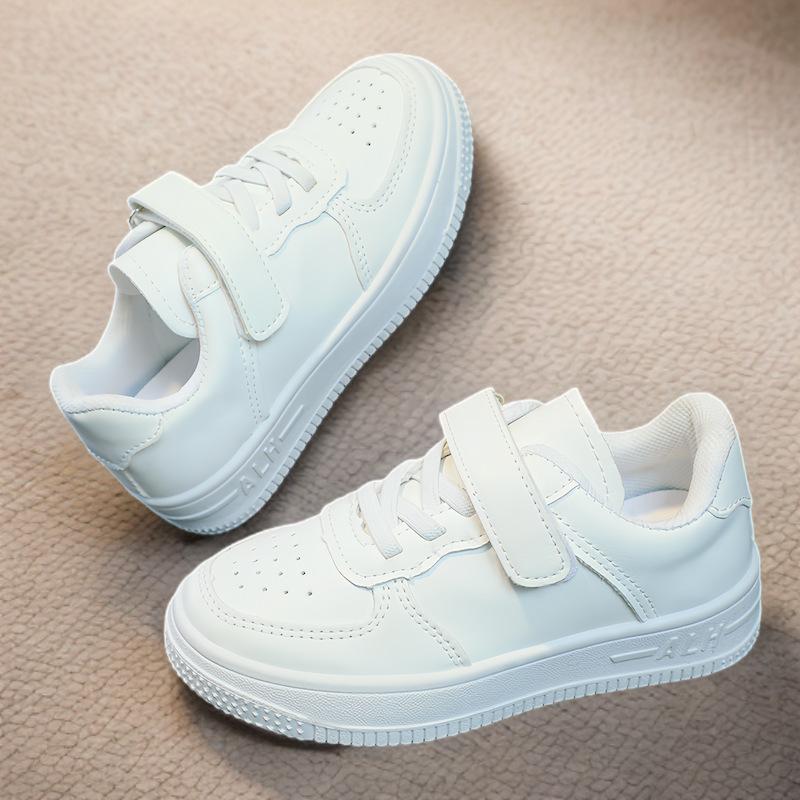 

Весна 2025 новые детские дышащие маленькие белые туфли весна и лето для мальчиков и девочек повседневные кеды для школьников белая спортивная обувь 38