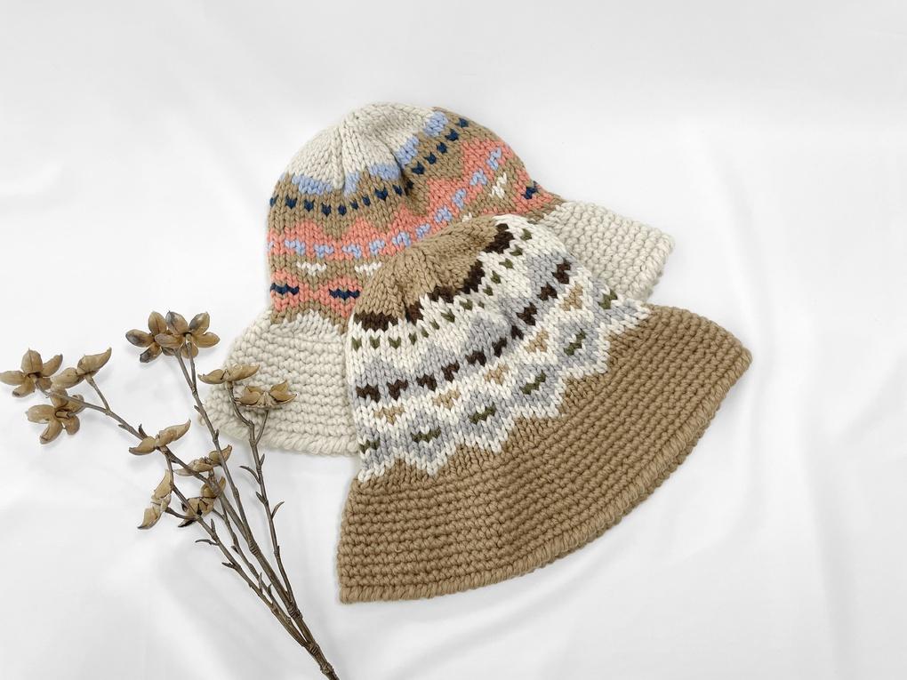 Women's Unisex Hand-Jacquard Bucket Hat