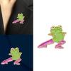 Pink Glitter Boots Frogs Pins Decorations Pink Glitter High Heel Frogs Brooch Pin Charm for Backpacks and Hats Decors