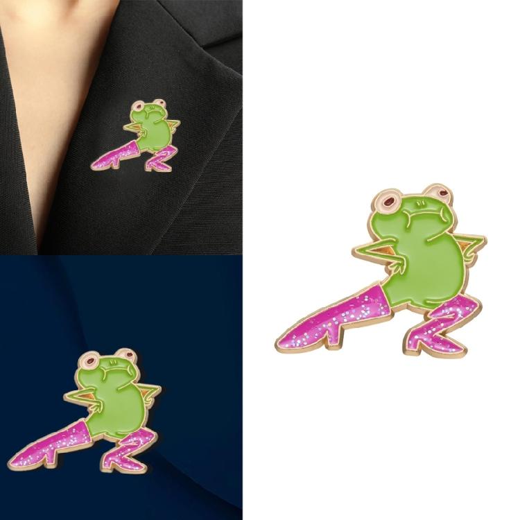 Pink Glitter Boots Frogs Pins Decorations Pink Glitter High Heel Frogs Brooch Pin Charm for Backpacks and Hats Decors
