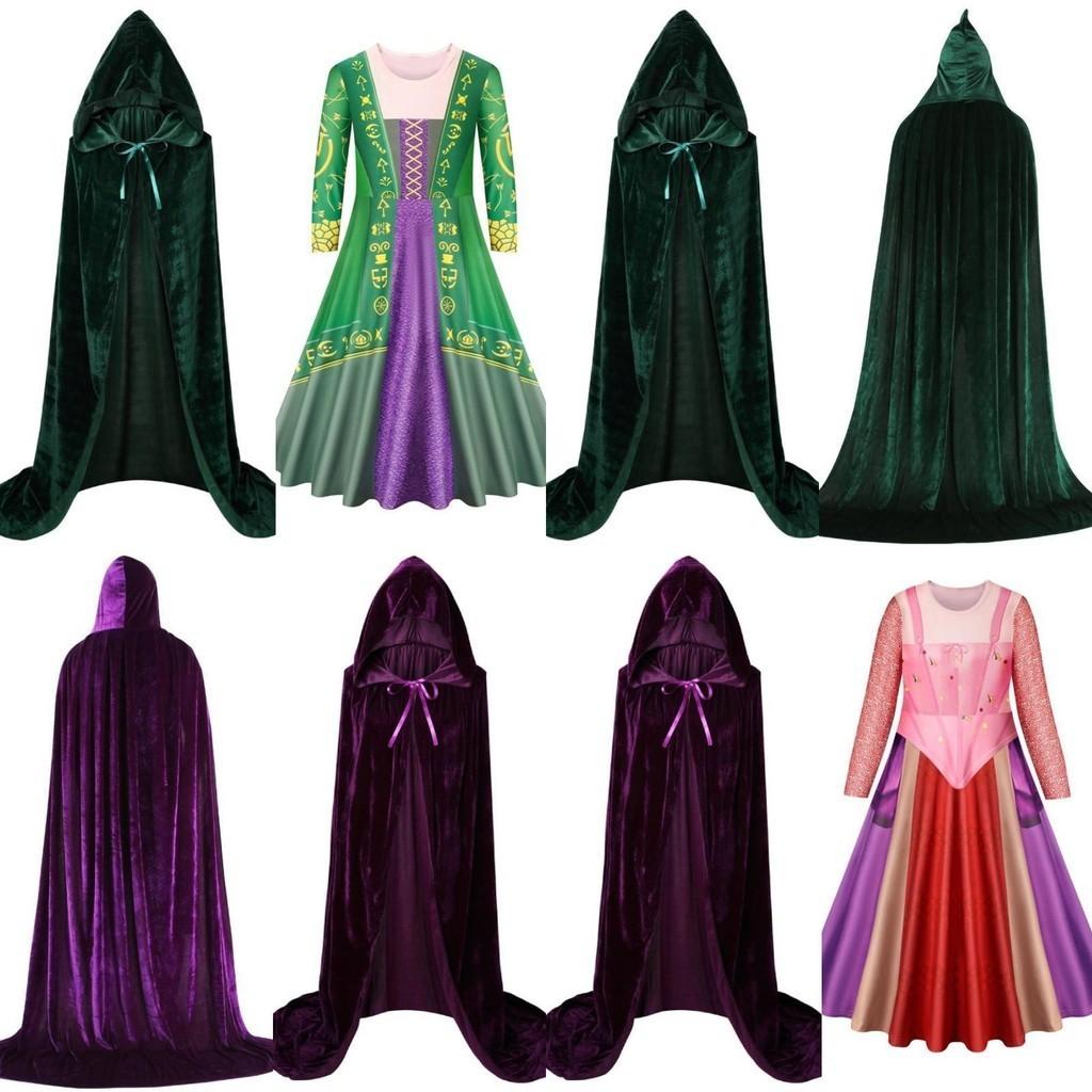 Halloween Fun With Hocus Pocus2 Winifred Sarah Mary Sanderson Cosplay Cape For Kids