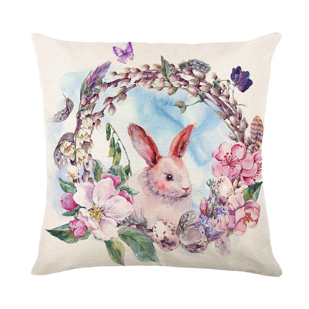 

Пасхальная наволочка Праздничное украшение Наволочка Подушка для дивана Наволочка 45 * 45Cm (excluding pillow core)