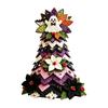 Halloween Patchwork Christmas Tree Decoration, 15-Piece Holiday Festive Ornament Set for Party