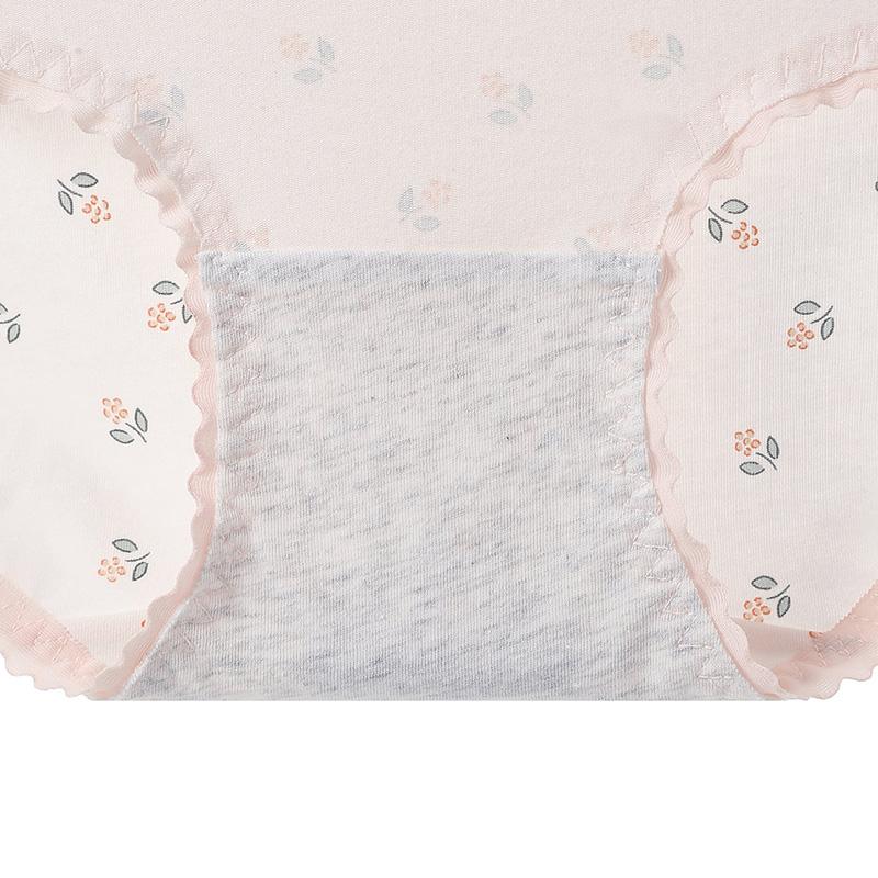 Fentengkan 4-piece Floral Pure Cotton Crotch Waist Triangle Women's Underwear