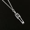 Personality Metal Skeleton Skull Necklace for Men Women Halloween Gift Necklace Party Jewelry
