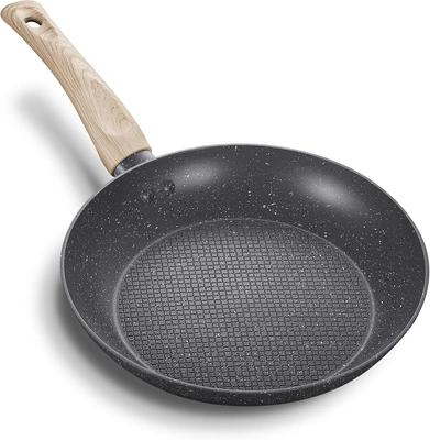 Frying Pans Nonstick Ultra Non Stick Black Marble Omelet Pan with Ergonomic Bakelite Handle Aluminum Skillets 10 Inch