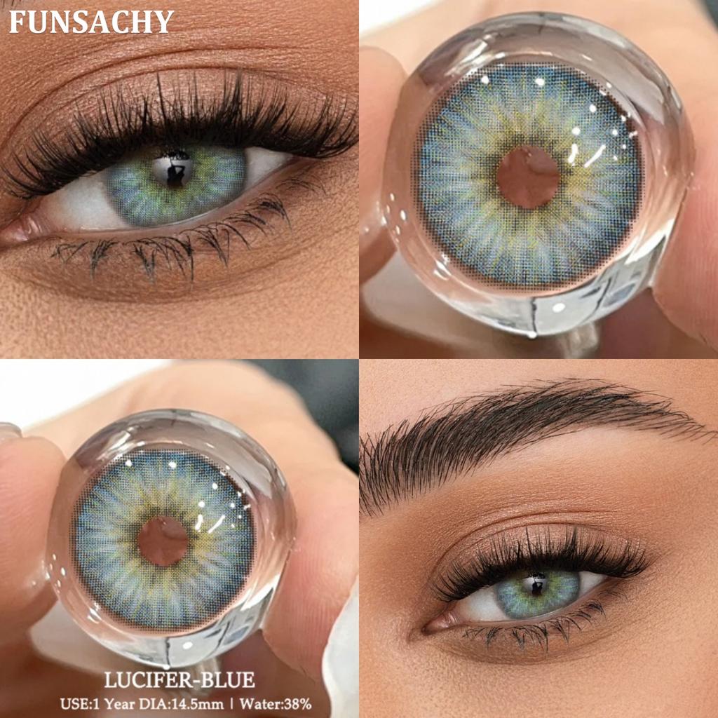 Funsachy 1 Paar natürliche farbige Kontaktlinsen für Augen, kosmetische farbige Linsen, braune Kontaktlinsen, Jahres-Beauty-Farblinsen-Augen
