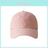 Sweet And Cute Korean Bowknot Baseball Cap Romantic Pink Soft Brim Hat For Girls