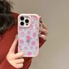 Trendy Brand Pink Edge Full Screen Rose Is Suitable for Apple 16 Mobile Phone Case iPhone15ProMax Muse Anti-drop Case
