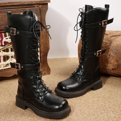 Women Snow Knee High Boots Flats Shoes Winter 2025 New Brand Luxury Shoes Chelsea Sport Casual Non Slip Motorcycle Botas Mujer
