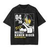 Kamen Rider Comic Cover Washed T Shirts Streetwear Hip Hop Vintage TShirt  Tee Shirt for Men Women 100 Cotton Street Graphic