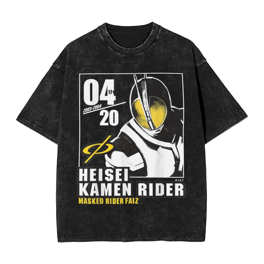 Kamen Rider Comic Cover Washed T Shirts Streetwear Hip Hop Vintage TShirt  Tee Shirt for Men Women 100 Cotton Street Graphic