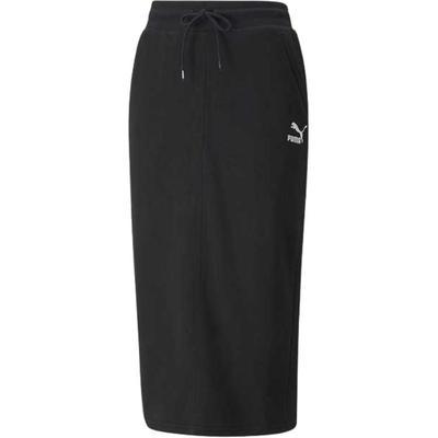 Classics Drawstring Midi Skirt Women Bottoms Black 533137-01