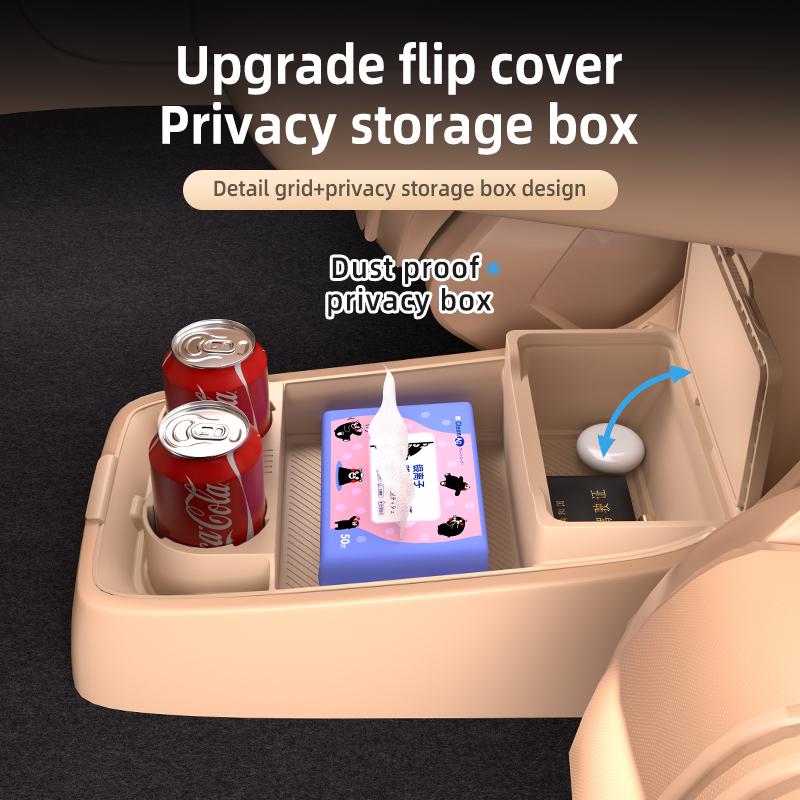 For EXEED Exlantix ET 2025 2026 Storage Box Center Armrest Hidden Box Cup Holder Organizer Interior Accessories