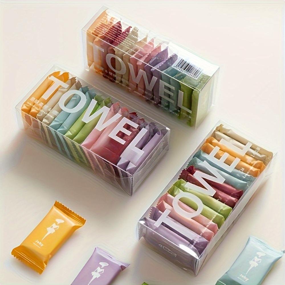 7pcs/14pcs of Compressed Towels, Disposable Travel Compressed Face Towels, Portable Thickened Cleansing Wipes.