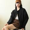 Vintage Women Soft Cropped Bomber Jacket 2025 Female Spring Autumn Woolen Cloth Jacket Woman Fashion Short Coats