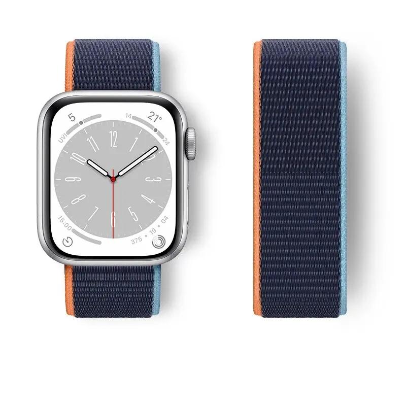 Nylon Loop For Watch Band Ultra-2 49mm 44mm 40mm 45mm 41mm Sport Pride Bracelet Iwatch Strap Series 9 8 Se 7 6 5 4 3