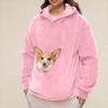 Unisex Casual Color Long Sleeve Hooded Sweatshirt with Pet Pocket