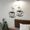 Creative Love Coffee Cup Wall Stickers For Cafe Background Decoration Wallpaper Kitchen Beautify Home Decor Self-adhesive Decals