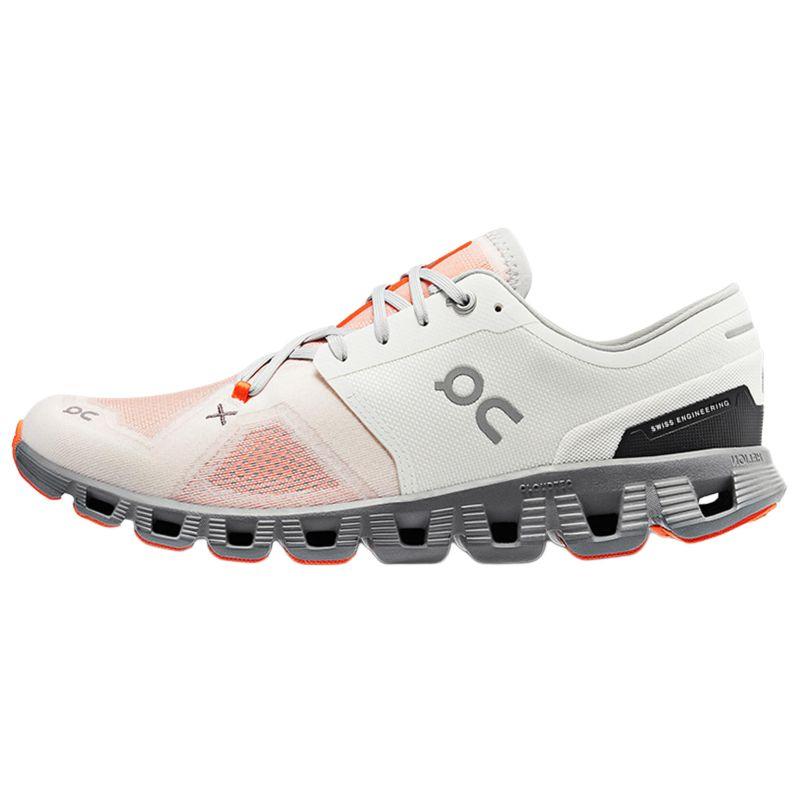 On Running Cloud X 3 Ivory Alloy Sneakers 60.98254
