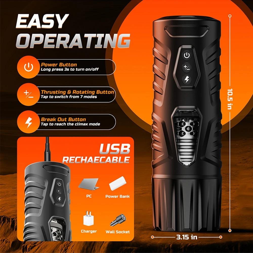 Automatic Telescopic Rotating Suction Cup Hands-free Male Masturbator APP Control Vacuum Sucking Blowjob Smart Sex Robot for Men