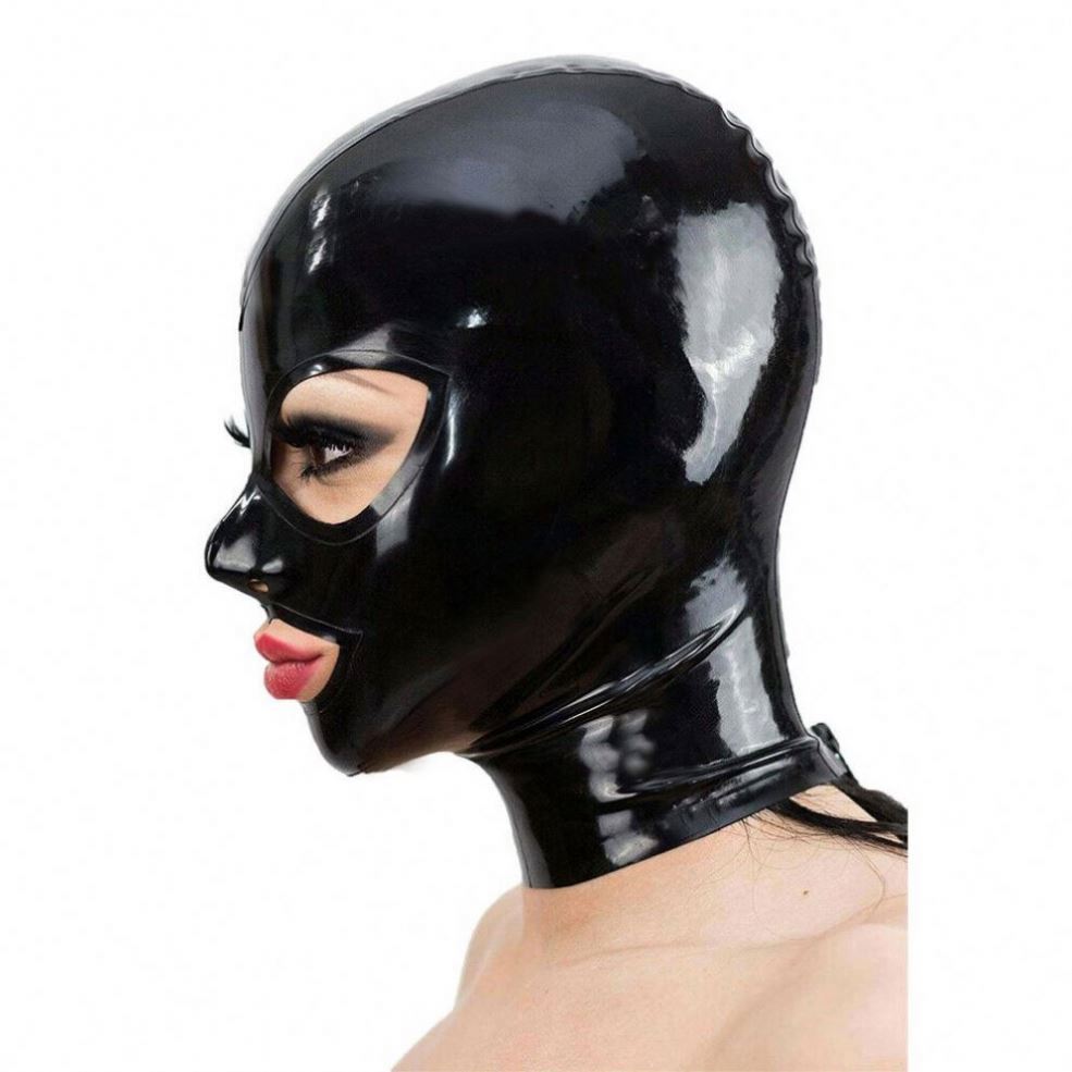 ODM Latex Rubber 0.4mm Bodysuit Catsuit Overall Zentai Leotard Suit Hood Mask Size XXS-XXL