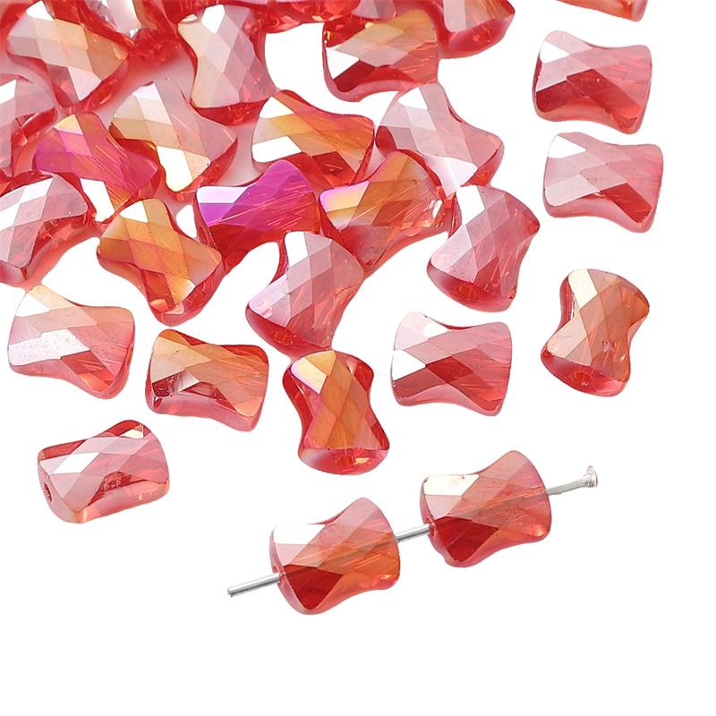 

10 шт хрустальные бусины с бантом свободные бусины-разделители для изготовления ювелирных изделий DIY браслет ожерелье красный